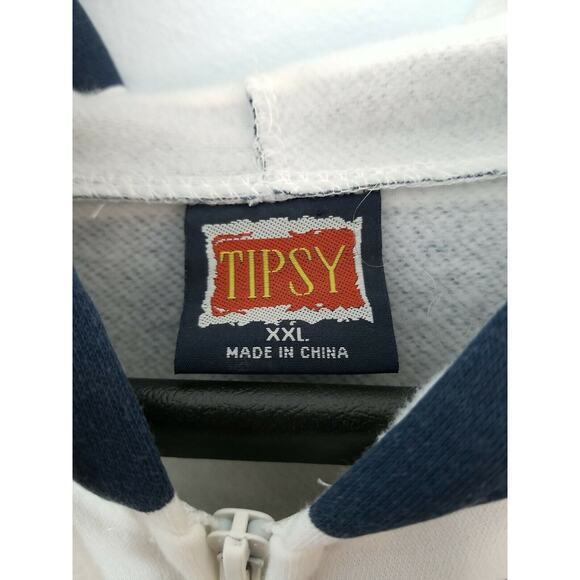 Tipsy Lake Tahoe The Red Hut White & Blue Striped Hoodie Size 2XL 30421-0198 - Picture 5 of 7